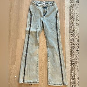 Women's Light Blue Flared Jeans